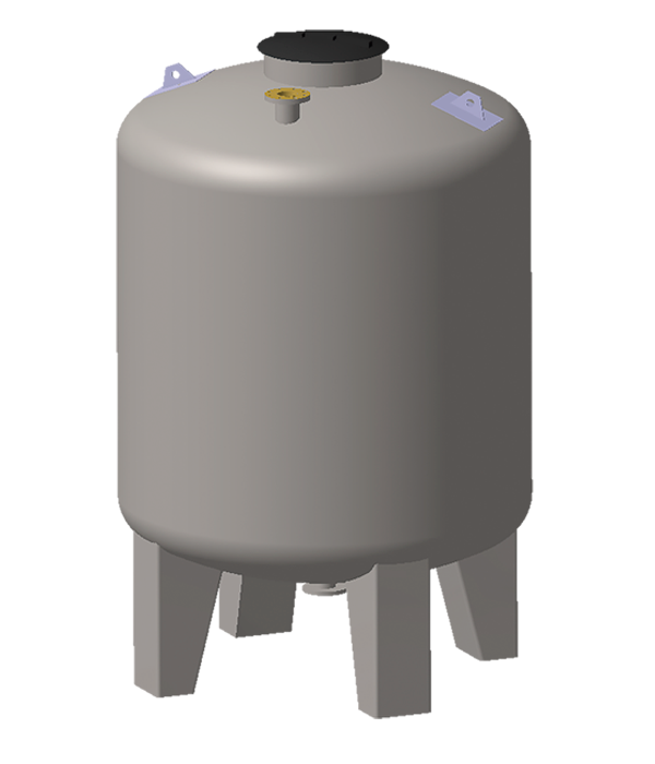 Vertical tank with legs